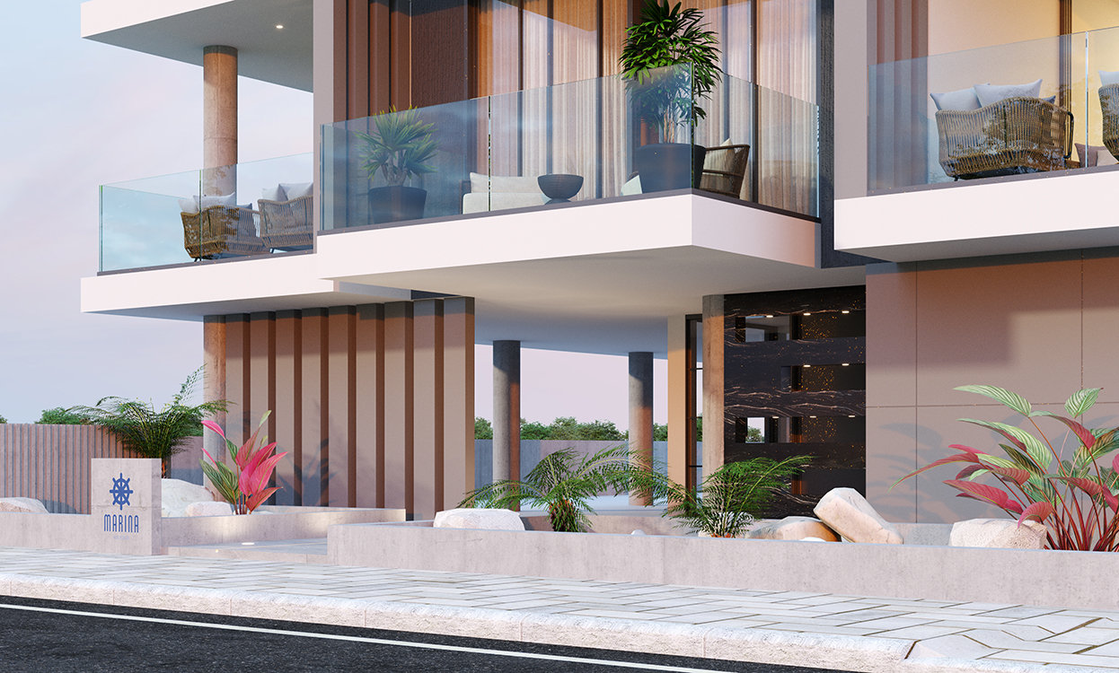 Marina Home Residence: шикарные апартаменты с потрясающим видом на море в Ларнаке