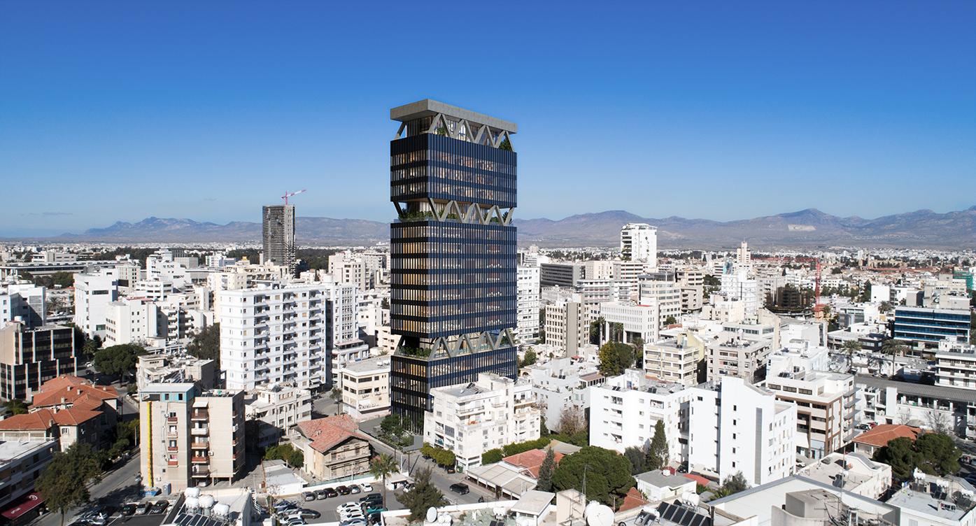 В центре Никосии завершается строительство 22-этажного небоскреба Labs Tower