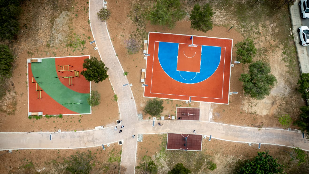 Three modern basketball courts appeared in Limassol