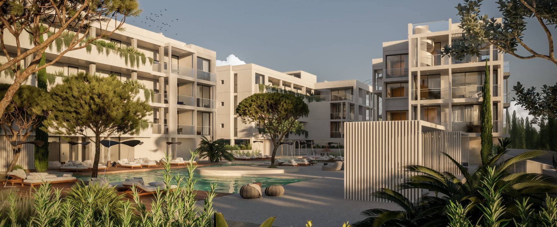 All White Apartments: современный жилой комплекс в центре Паралимни