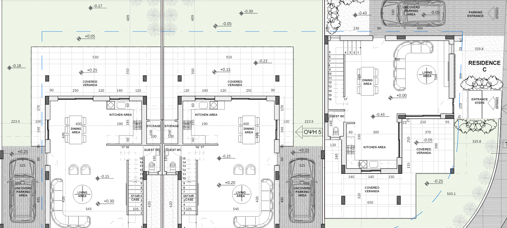 Houses in plot 2
