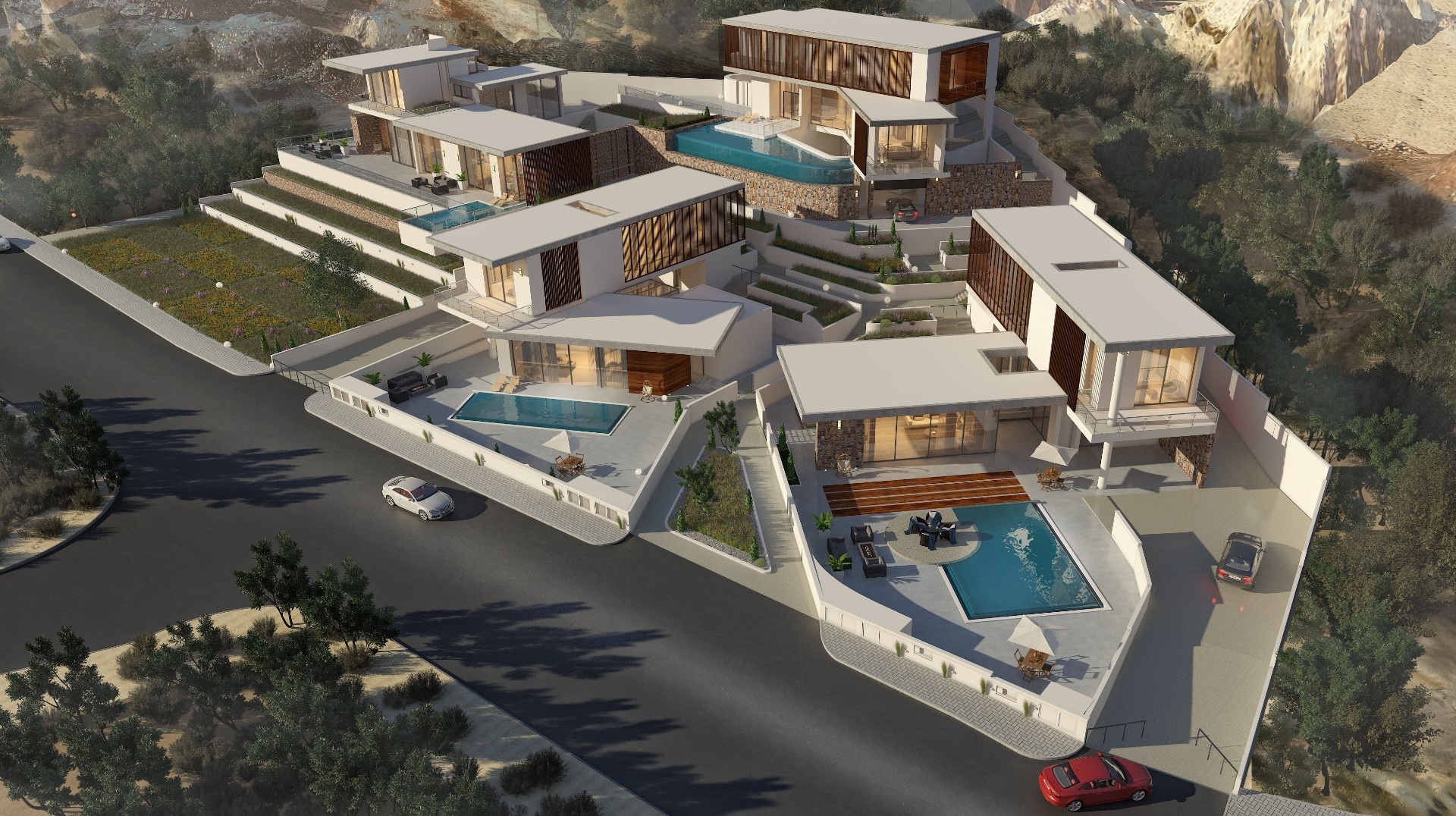 Four villas