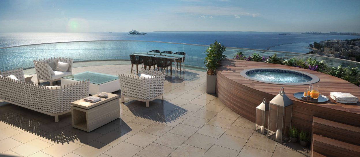 Two floors, terrace and gorgeous sea view: Cyprus new buildings with exclusive apartments
