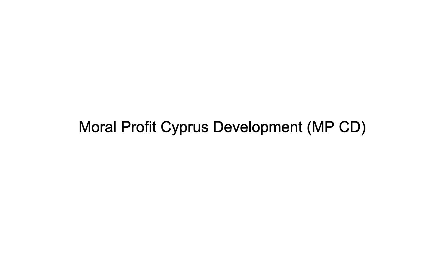 Moral Profit Cyprus Development (MP CD)