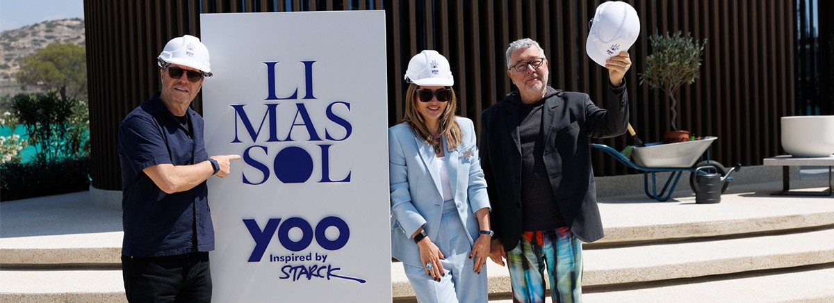 Philippe Starck and John Hitchcox Visit the YOO Limassol Construction Site