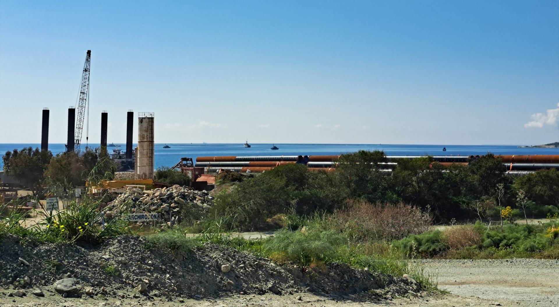 Suspension of construction of new liquefied natural gas terminal at Vasiliko