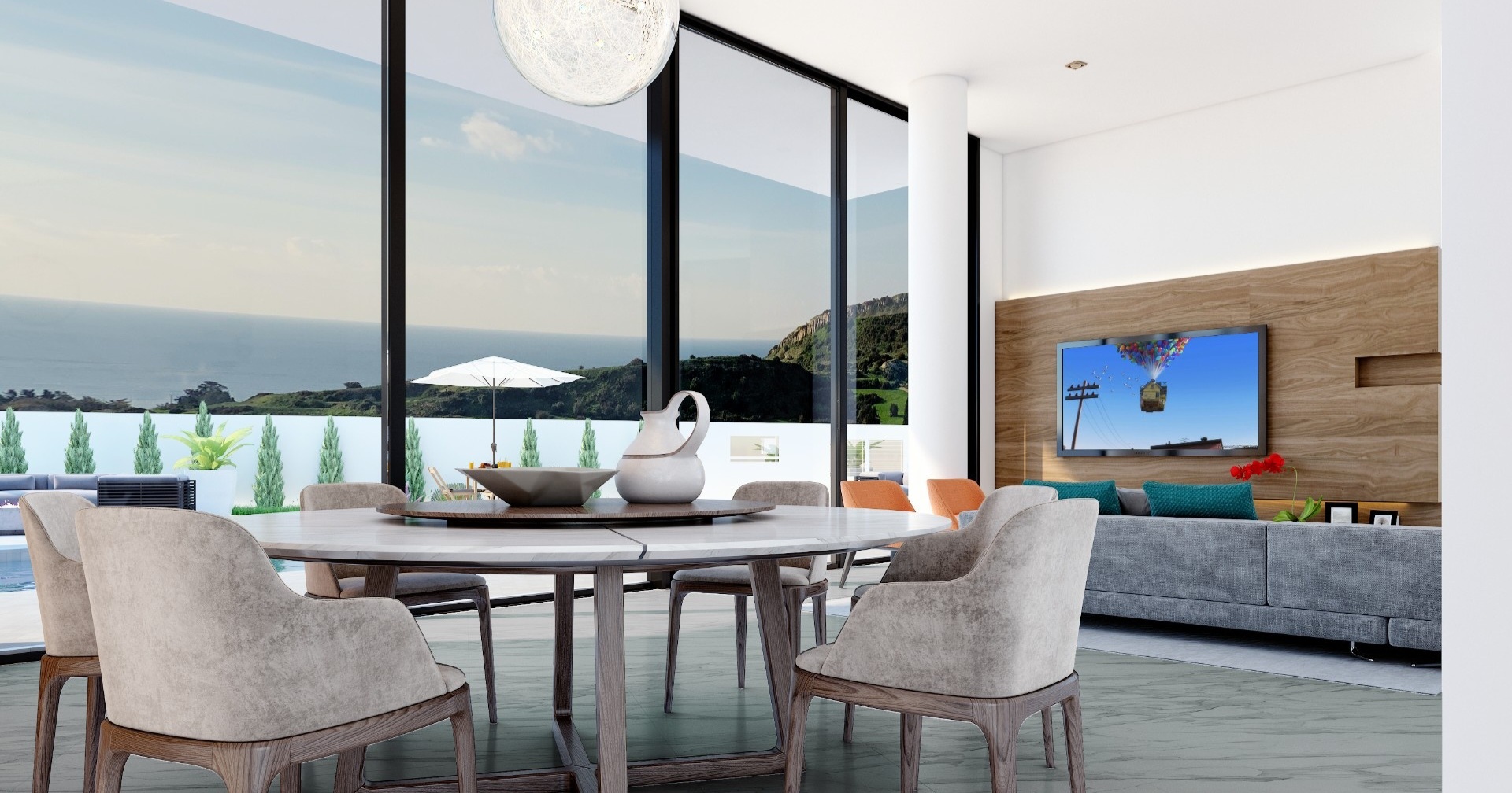Four villas